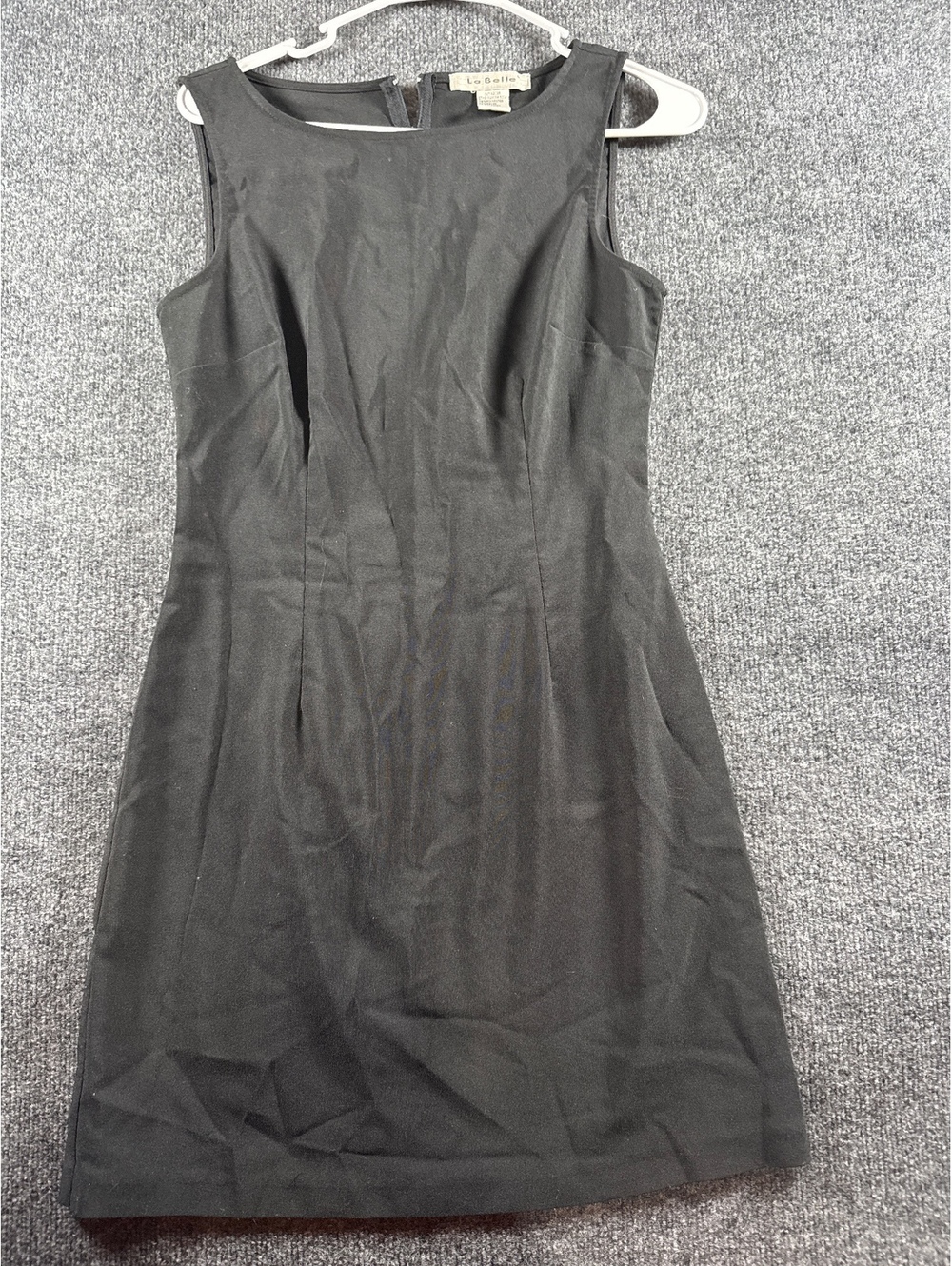La Belle Womens Size 5 Black Sleeveless Sheath Dress Stretch Little Black Dress